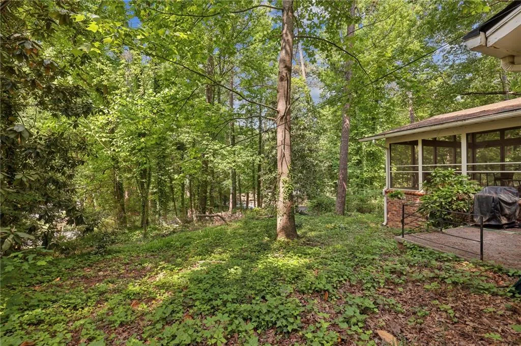 View of side yard by Garage