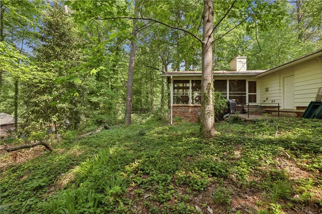 View of side and backyard