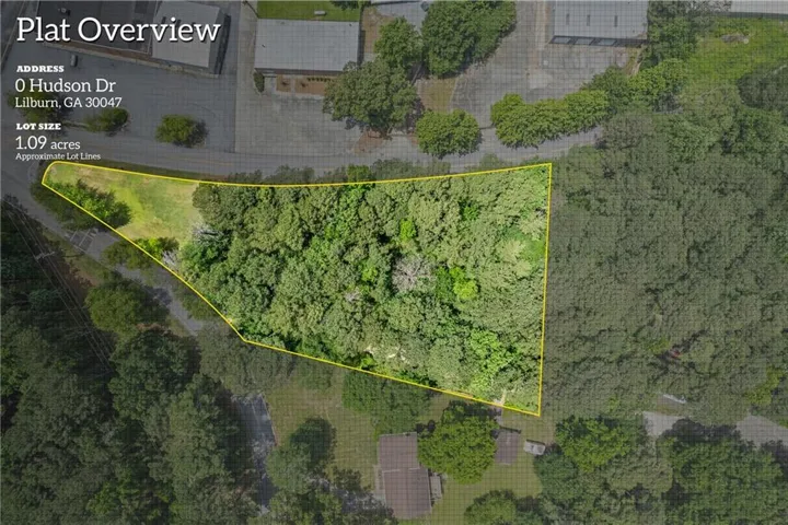 1.09-acre lot, partially cleared, with mature tree coverage