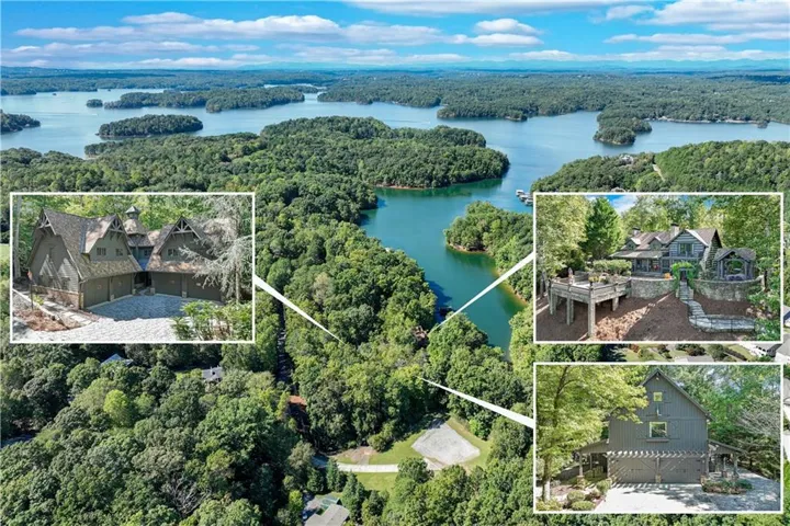 Aerial view featuring a Lake Lanier view