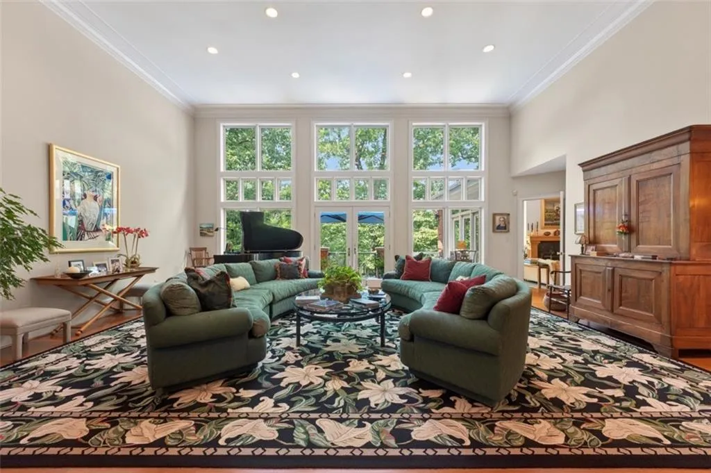 Hardwood flooring with a decorative area rug