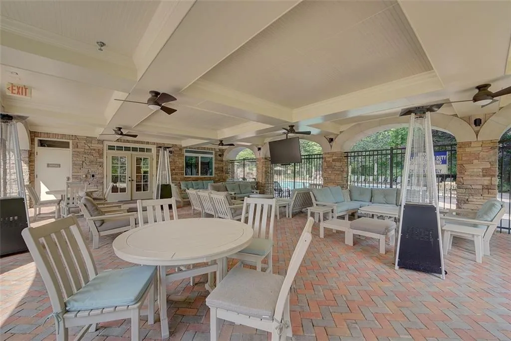 Covered patio even has heaters for year round enjoyment whether you are swimming in the pool or making s'mores on the fire pit. Don't miss the food truck evenings too! Covered patio even has heaters for year round enjoyment whether you are swimming in the pool or making s'mores on the fire pit. Don't miss the food truck evenings too!