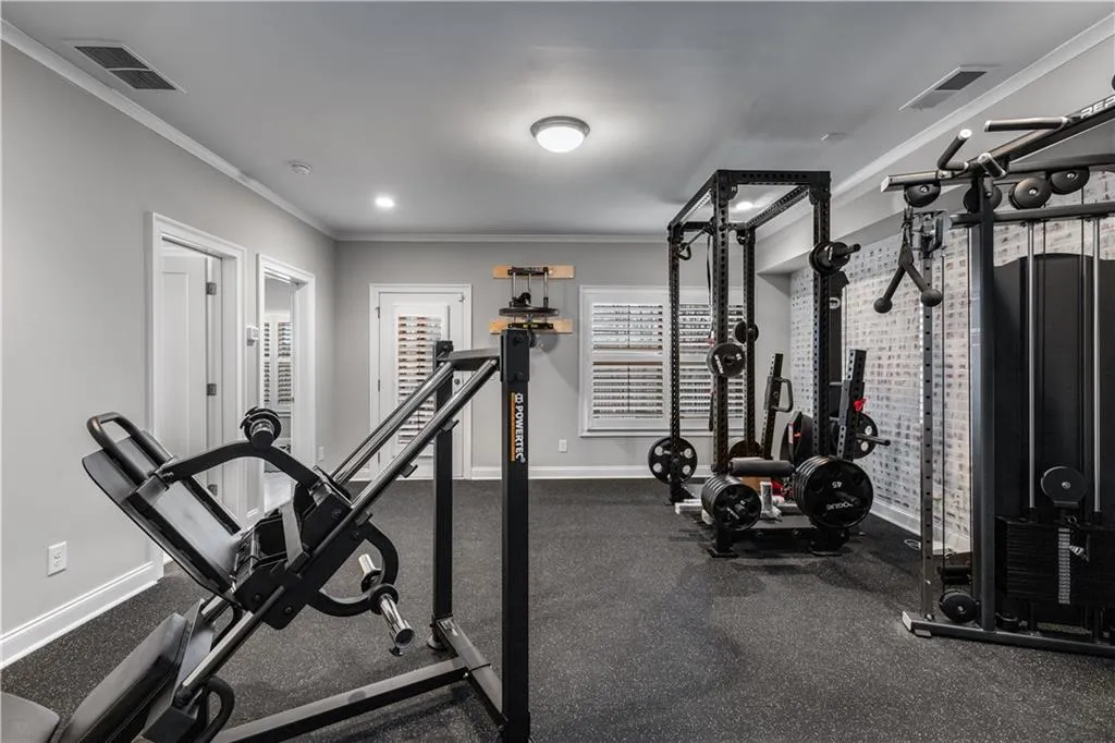 Terrace Level with exterior entrance. This could be a media room, play room or your exercise area.
