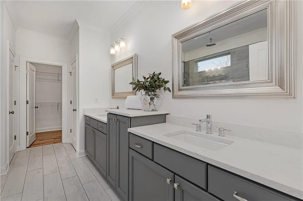 Primary bath with double vanity