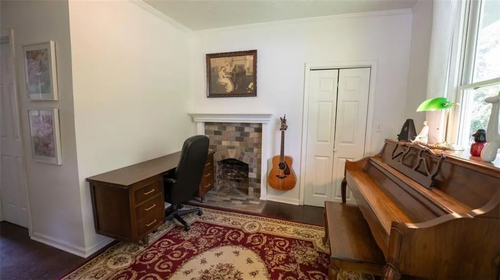 Fireplace in secondary bedroom or office