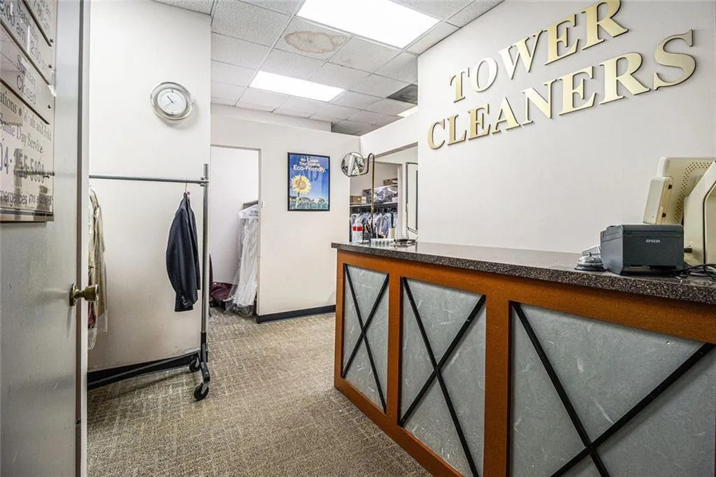 Welcome area featuring a paneled ceiling