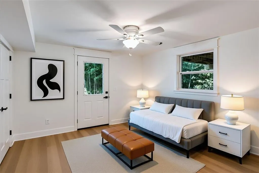 Basement bedroom.