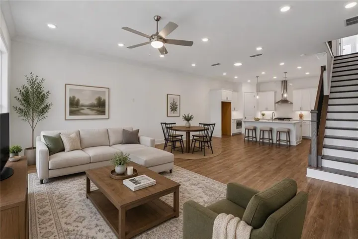 Waterhaven Homesite #328 is move in ready now! This is a virtually staged photo to give you an idea of the space and what you can do, Pictures are of a previously built home.