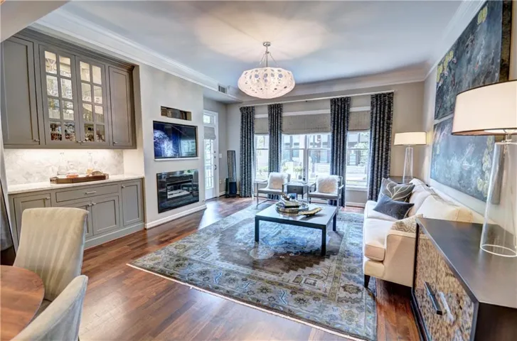 Wood-finish flooring throughout