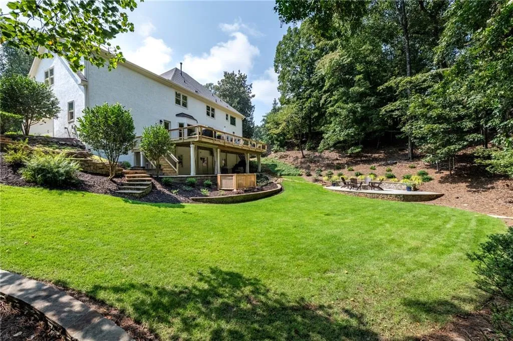 Backyard. Fun and safe place for children and family to play. You're also adjacent to a cul-de-sac making it ideal for biking or family games.