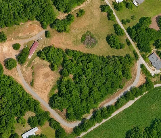 Expansive acreage featuring mature trees and a gravel road system