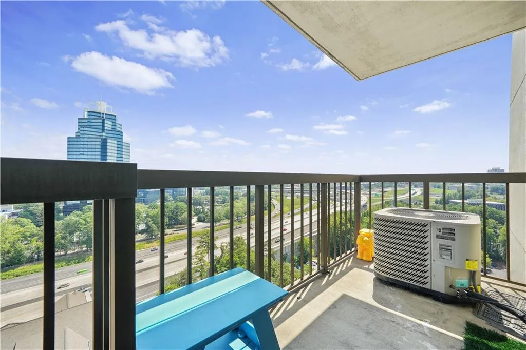Balcony with a city view