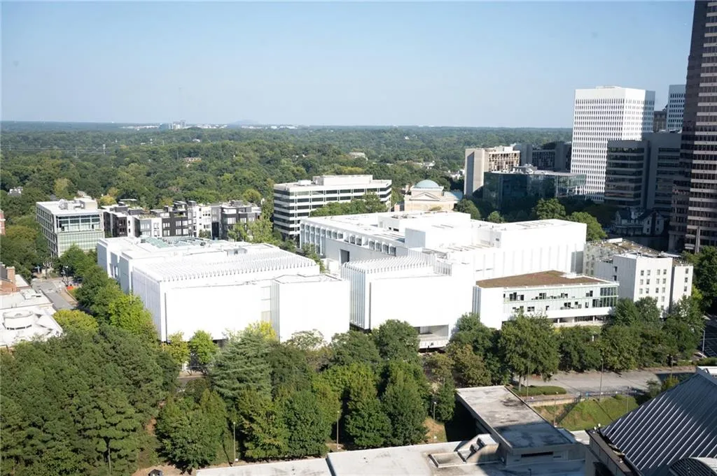 View of urban area and Art Museum
