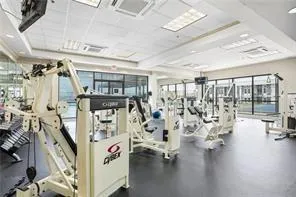 Gym with a drop ceiling
