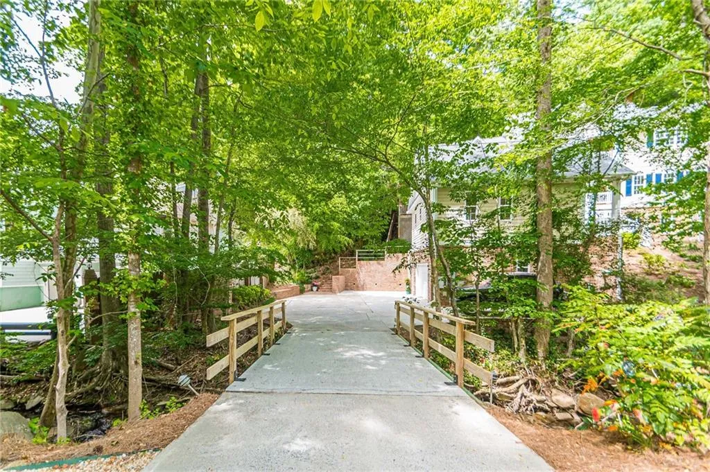 Private driveway and bridge!