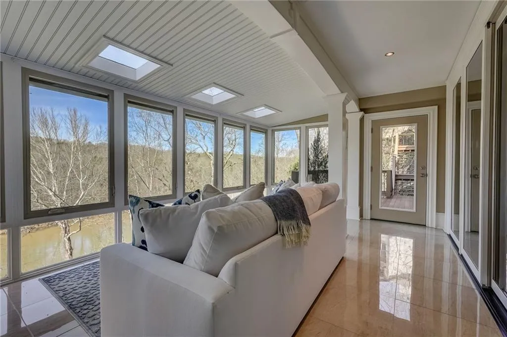 Terrace sunroom with views to river