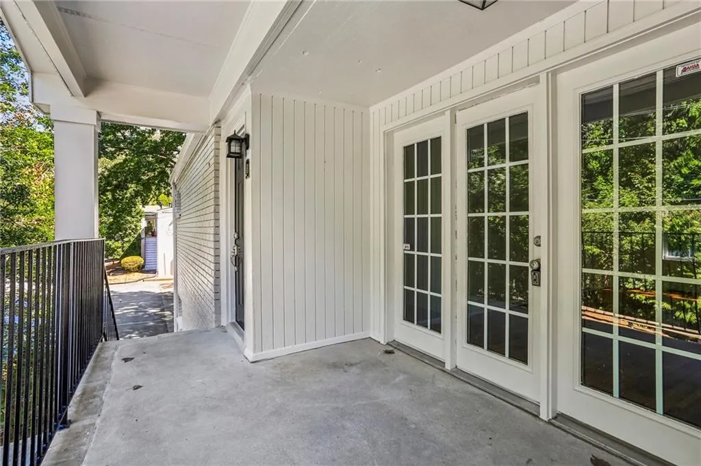 French doors leading into living room