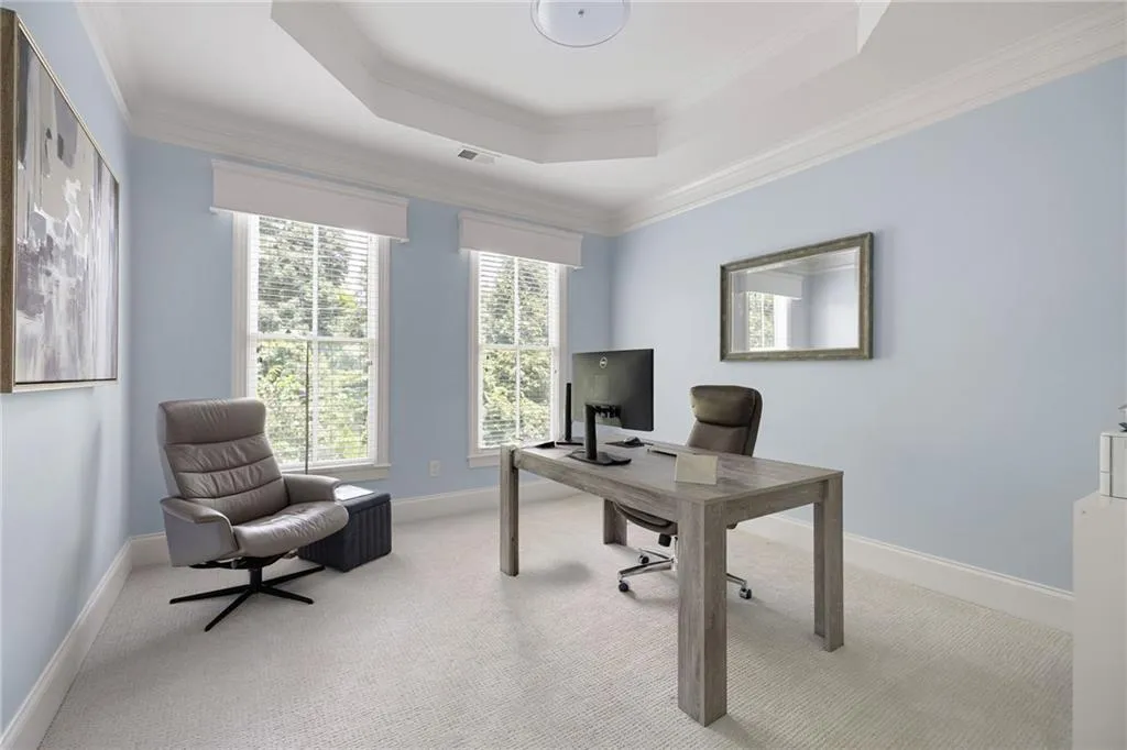 Second Bedroom Upstairsquartz countertops, stainless steel appliances, viking, marble octagonal tile backsplash, hardwood floors, crown molding, ten foot ceilings, custom built-ins, custom moldings, fireplace