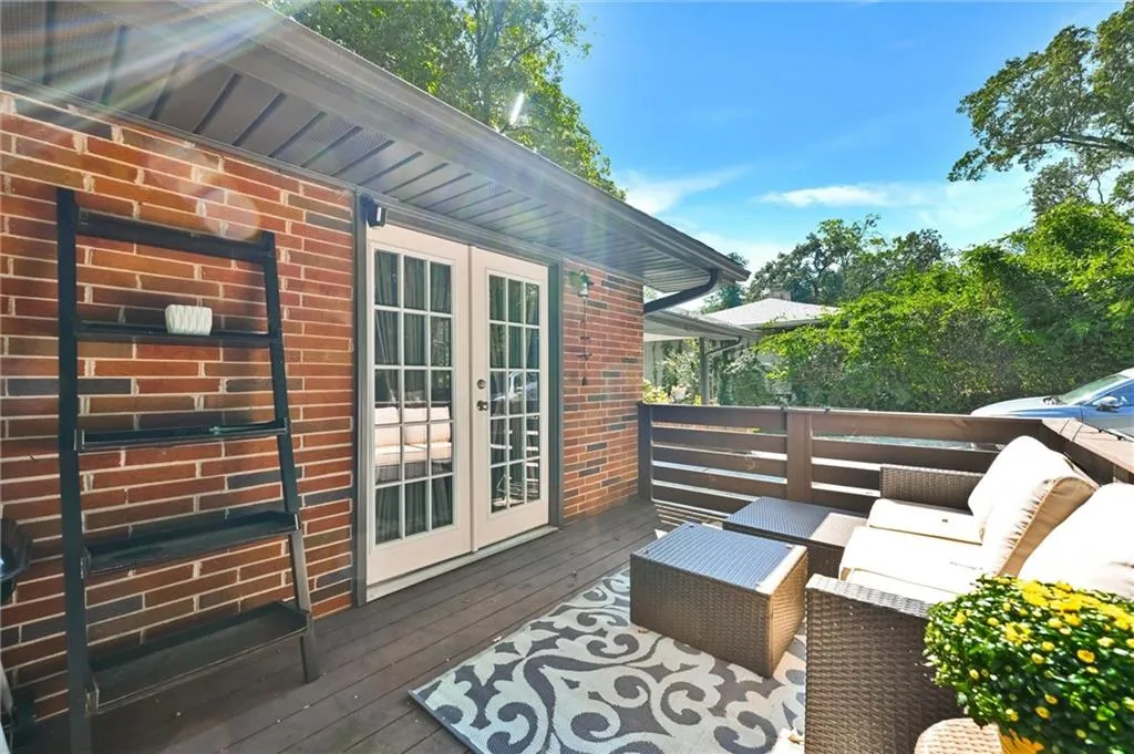 Deck with french doors