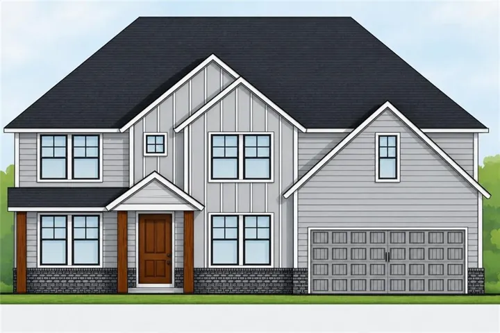 Architectural Rendering. Illustrating the exterior facade of the property