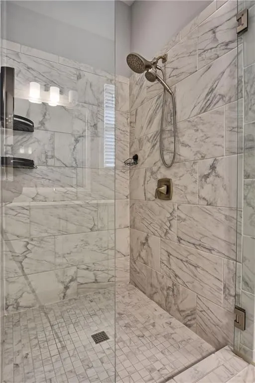 Bathroom featuring a stall shower
