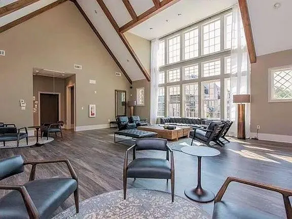 Building lobby featuring visible vents