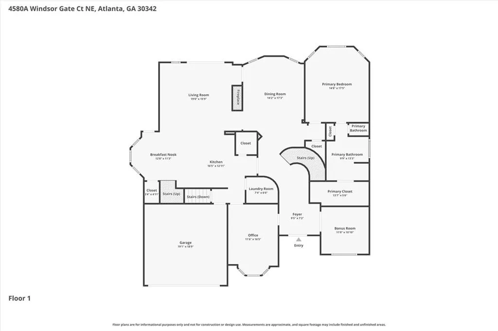 Main level floorplan