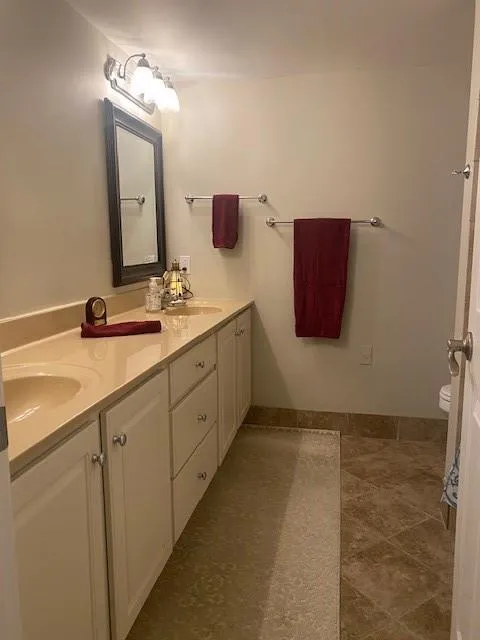 Primary Bathroom with double sink vanity