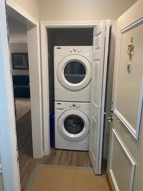Laundry with stacking Washer/Dryer