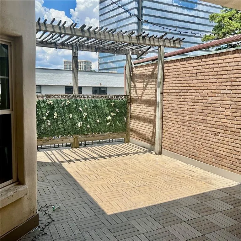 View of patio / terrace with a pergola