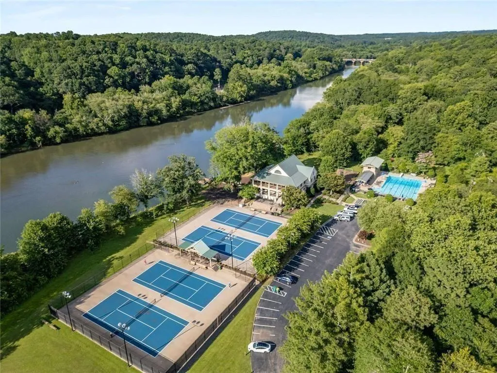 Tennis by the river if you join Huntcliff Swim and Tennis Club