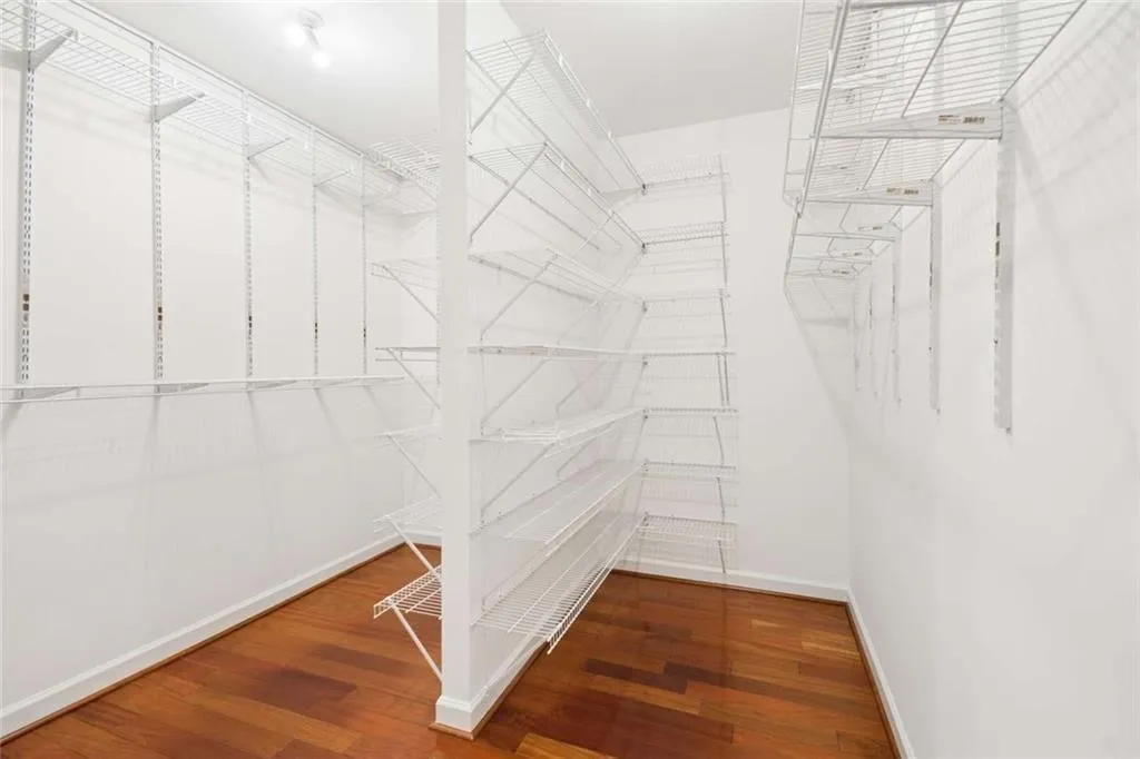 Customized Primary Suite closet.