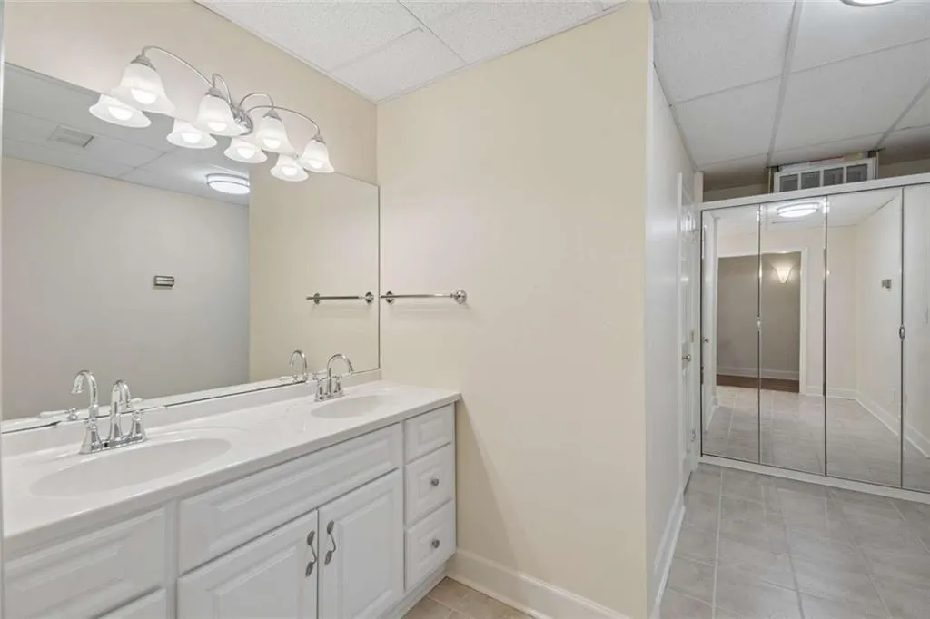 One of two terrace level full baths.