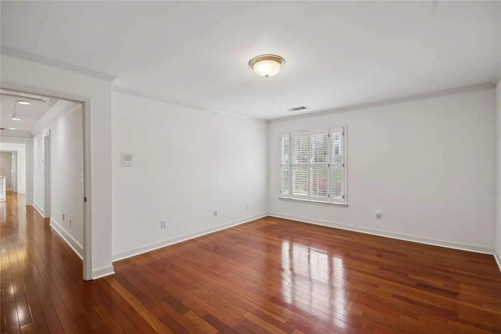 One of three upstairs bedrooms