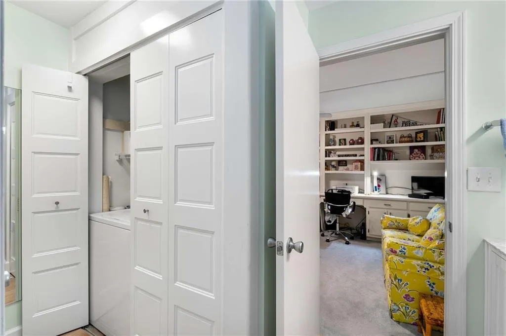 Located in the 2nd full bath, this closet houses the washer / dryer