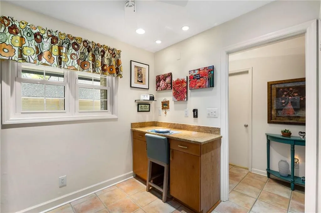 The seller had the bar area put in to create more counterspace or work space.