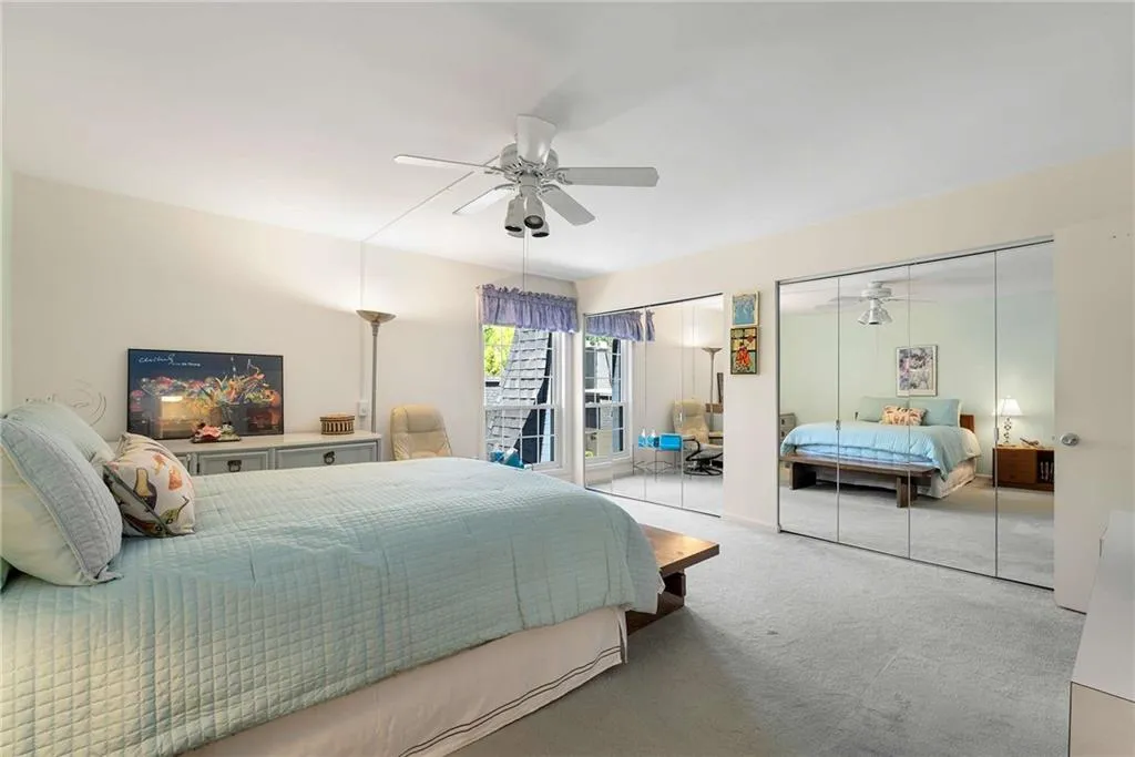 Primary bedroom is very large with 2 closets.