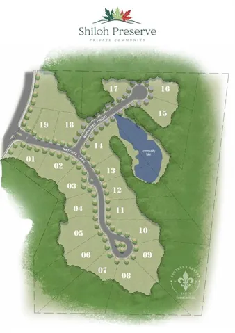Shiloh Preserve site plan, reach out for available lots
