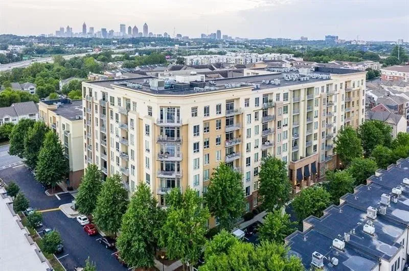 View of building exterior with a city view