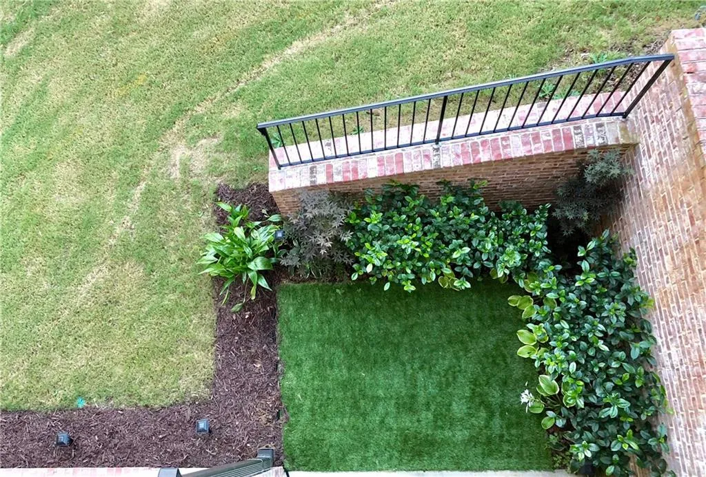 View of back yard green space.