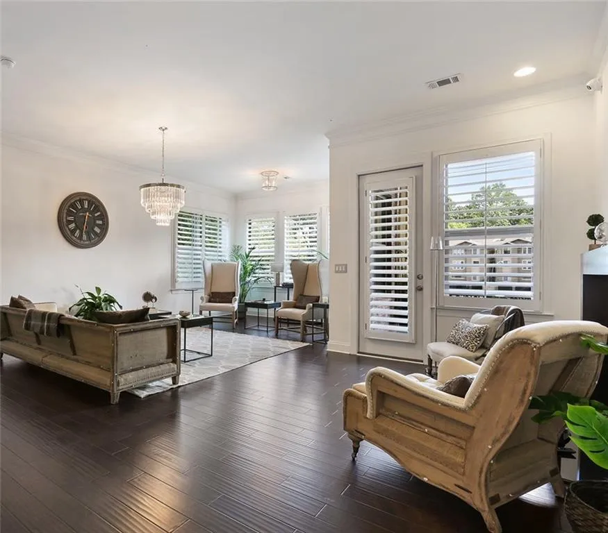 Gleaming hardwood floors.
