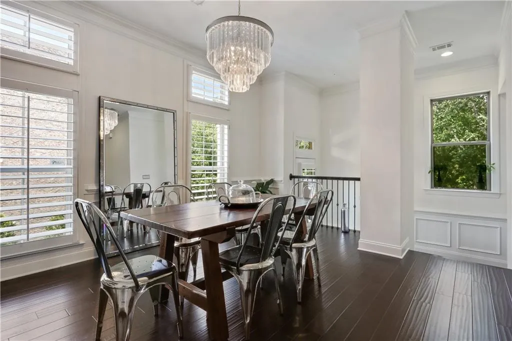Dining area view to front of home.