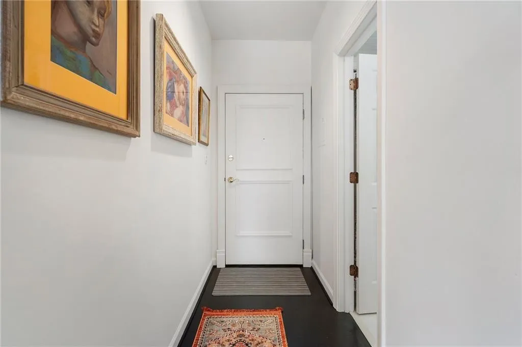 Corridor with baseboards