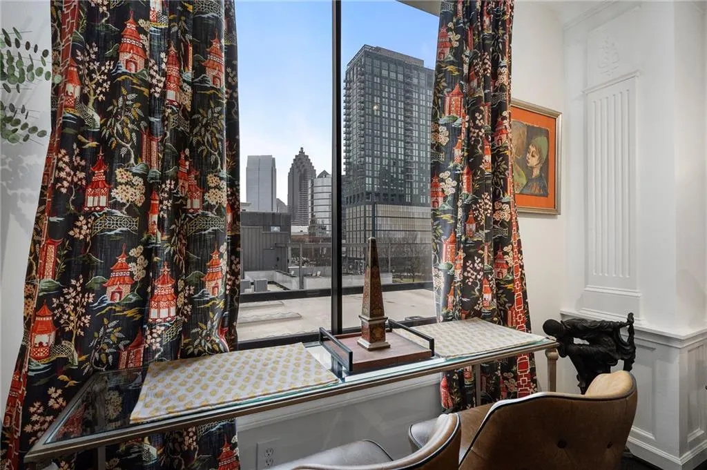 Room details featuring a city view