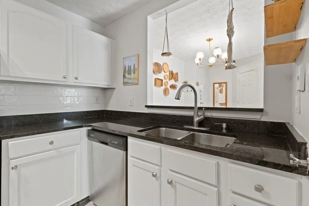 Kitchen featuring stainless steel dishwasher, a si