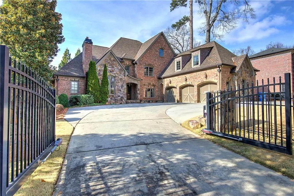Gated Entry with 3 car garage