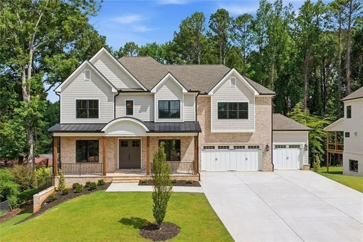 Transitional/Farmhouse-Inspired Brick Home