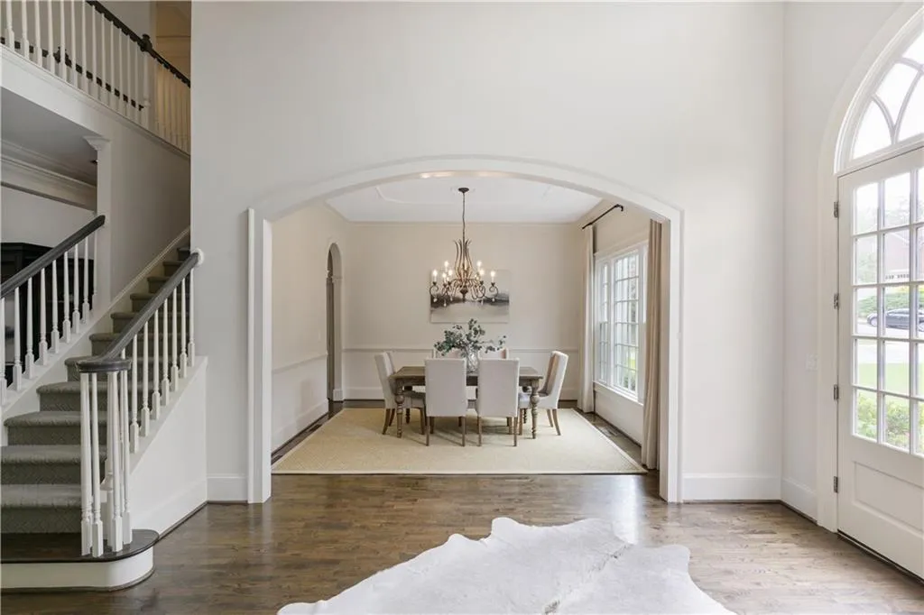 View of formal dining room.