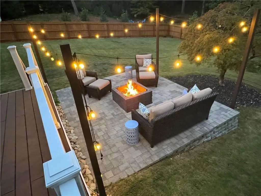 View of patio / terrace featuring a fire pit