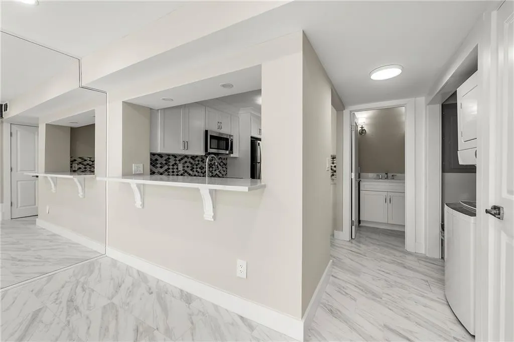 Hall leading to kitchen and laundry